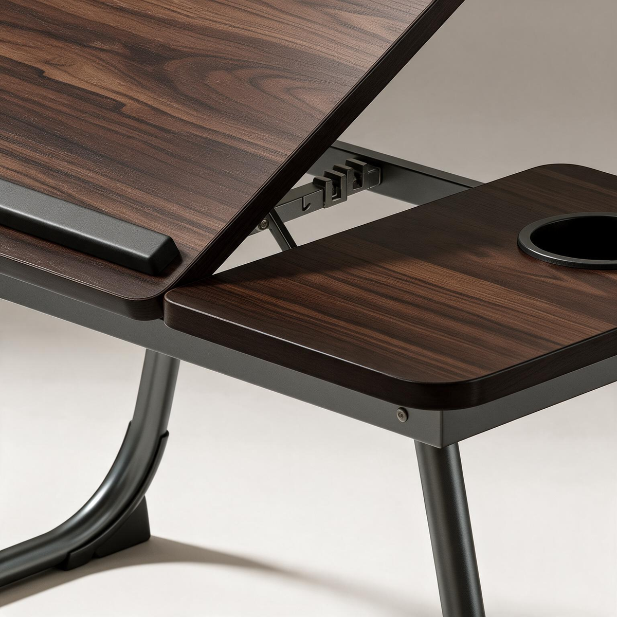 🪵 Adjustable Bed Table | Wood Grain Folding Design | Cozy Home Comfort Essential