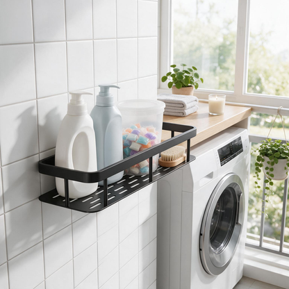 🖤 Space-Saving | Metal Bathroom Storage | Modern Shower Organization Essential