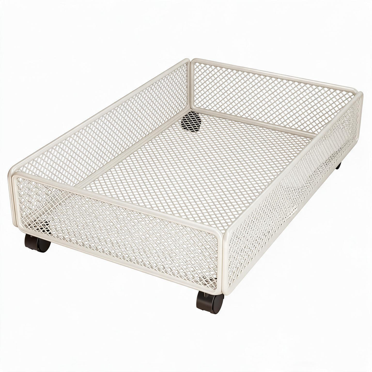 🛏️ Space-Saving | Metal Rolling Storage Drawer | Under Bed Organization Essential