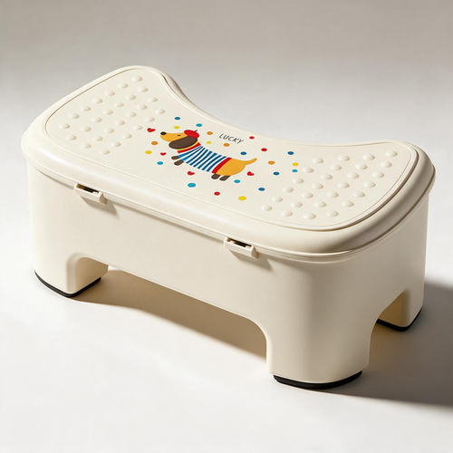 🏡 Home Essential | Durable Plastic | Everyday Spaces | Families | Hidden Storage Step Stool