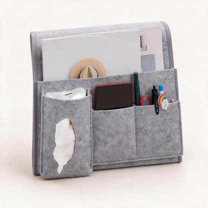 🫧Bedside Organizer | Soft Felt | Bedroom Storage | Multi-Pocket Space Saver