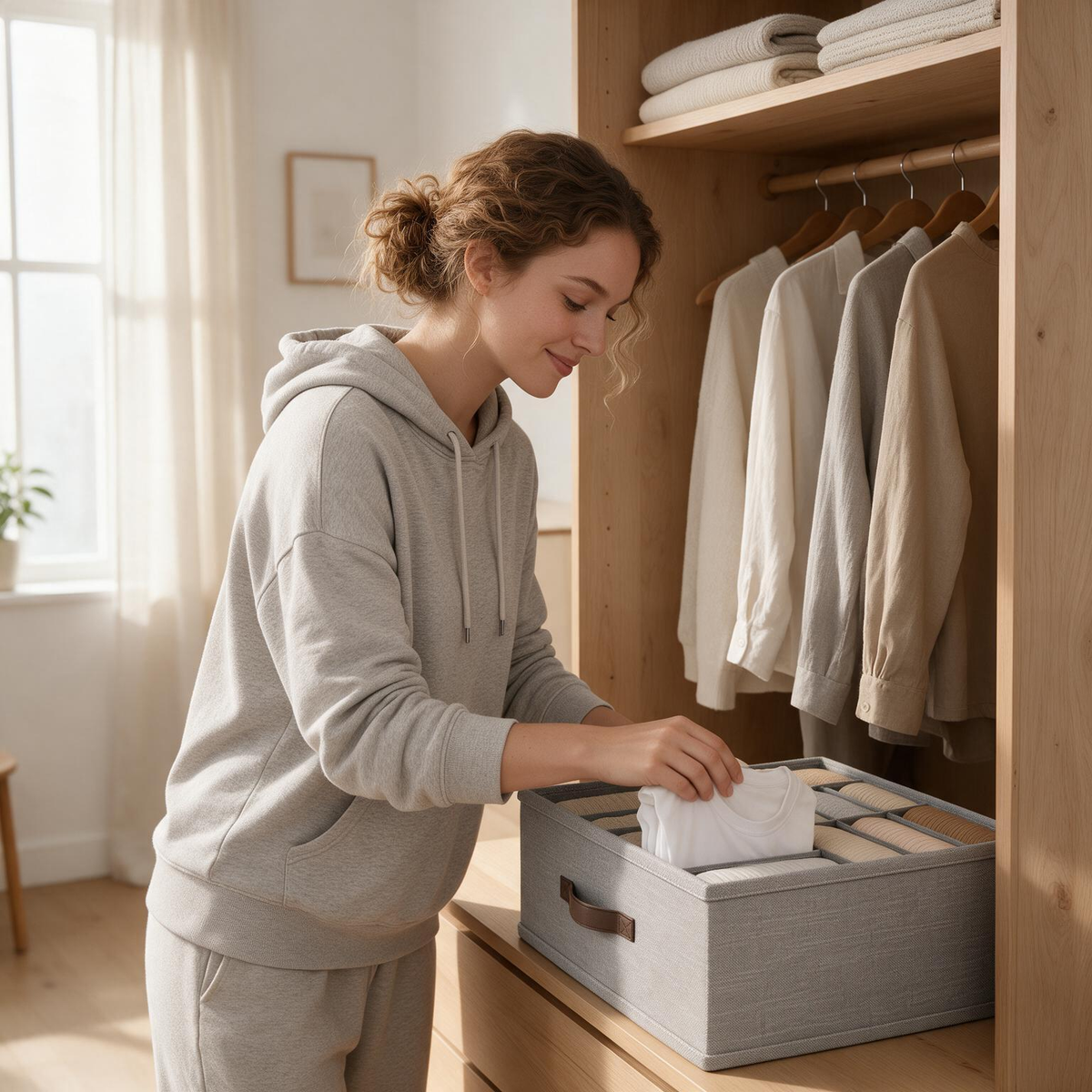 🧺 Drawer Organizer | Woven Fabric | Closet | Homeowners | Neat Divided Storage