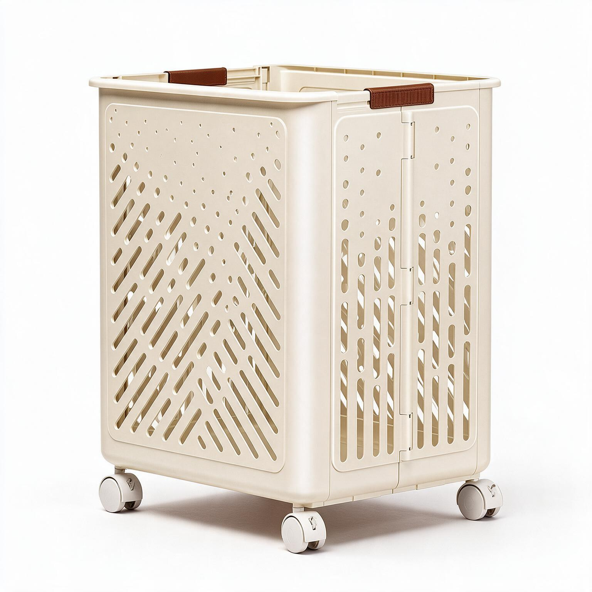 🧺 Laundry Hamper | Durable Plastic | Laundry Room | Families | Rolling Ventilated Storage