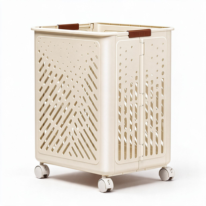 🧺 Laundry Hamper | Durable Plastic | Laundry Room | Families | Rolling Ventilated Storage