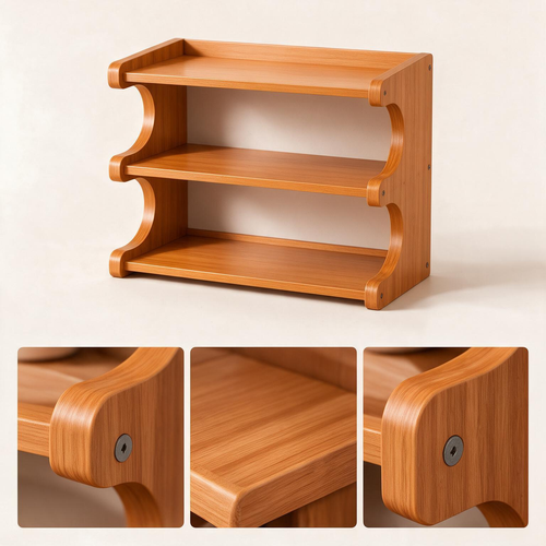 ☕ Countertop Organizer | Wood Construction | Kitchen & Coffee Bar | Homeowners | Three-Tier Display