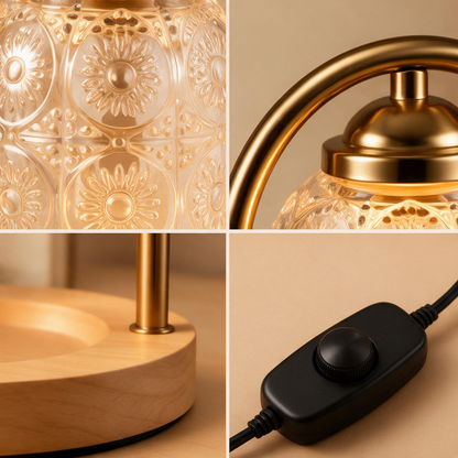 🧊Candle Warmer Lamp | Glass & Metal | Cozy Interiors | Golden Ambient Glow