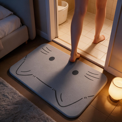🚿Absorbent Bath Mat | Soft Diatom Mud | Bathroom Essential | Playful Quick-Dry Design