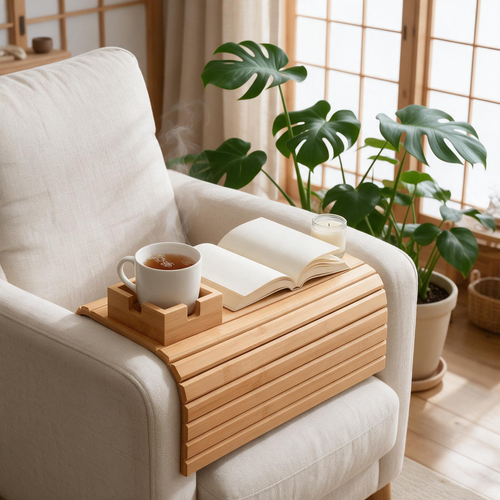 🛋️ Sofa Essential | Natural Bamboo | Living Rooms | Homebodies | Flexible Tray Design