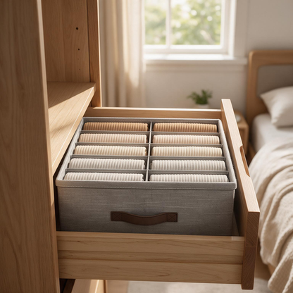 🧺 Drawer Organizer | Woven Fabric | Closet | Homeowners | Neat Divided Storage